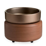 Diffuseur pour fondant et cubes de cire | CLASSIQUE 2 EN 1 NOYER ET ÉTAIN