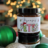 Bougie mini « Joyeuses FÊTES » – Prête à offrir